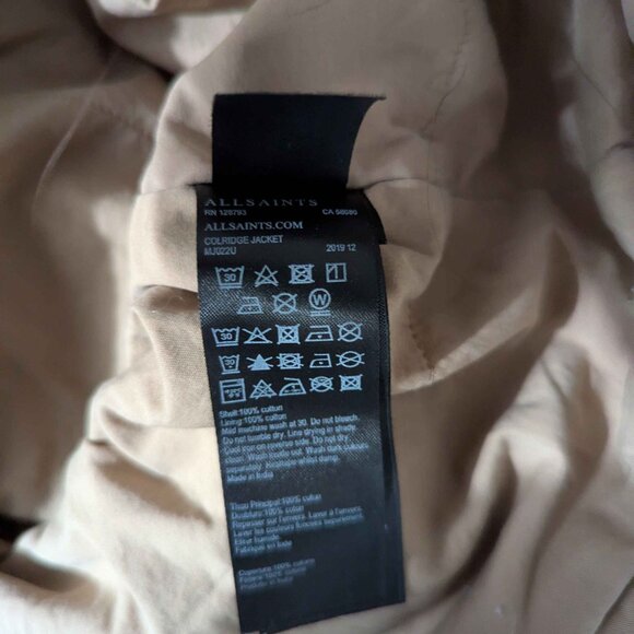 Allsaints beige utility jacket, 100% cotton - Picture 9 of 10